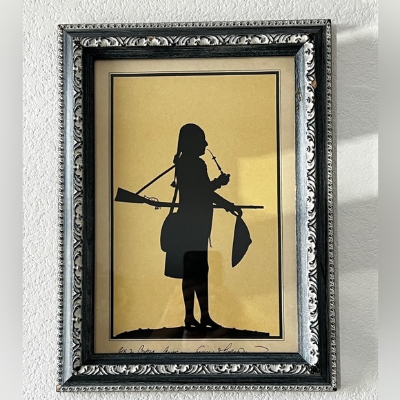 Vintage Catalda for Carson's Silhouettes Borghese Style Colonial Man Framed Art - Picture 2 of 4